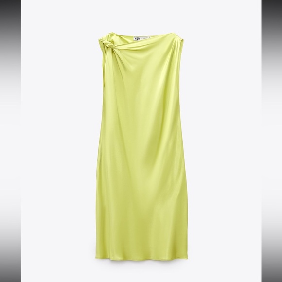 Zara Lime Green Dress - Picture 4 of 6